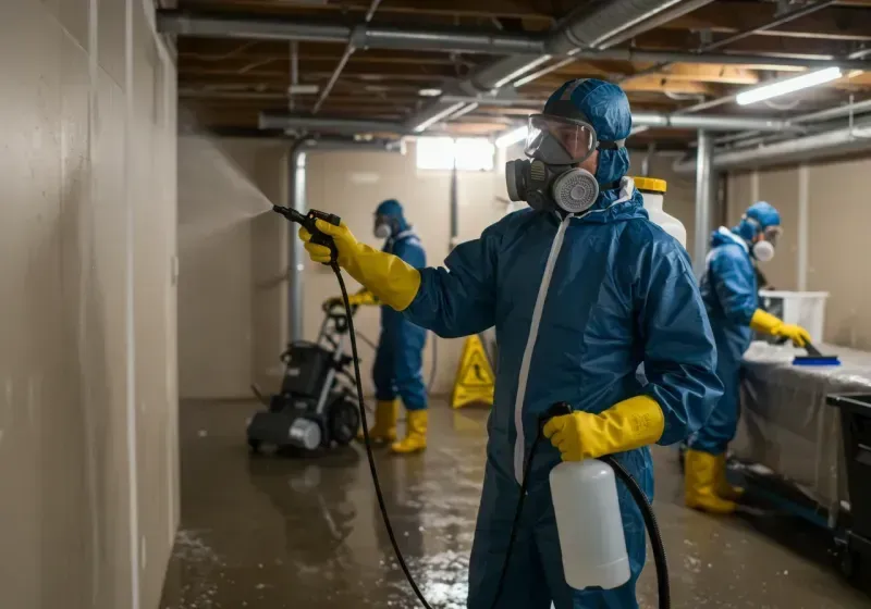 Basement Sanitization and Antimicrobial Treatment process in Lake Odessa, MI