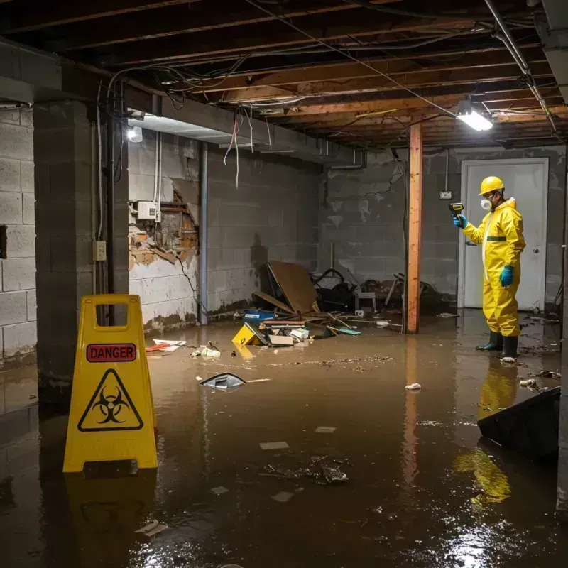 Flooded Basement Electrical Hazard in Lake Odessa, MI Property